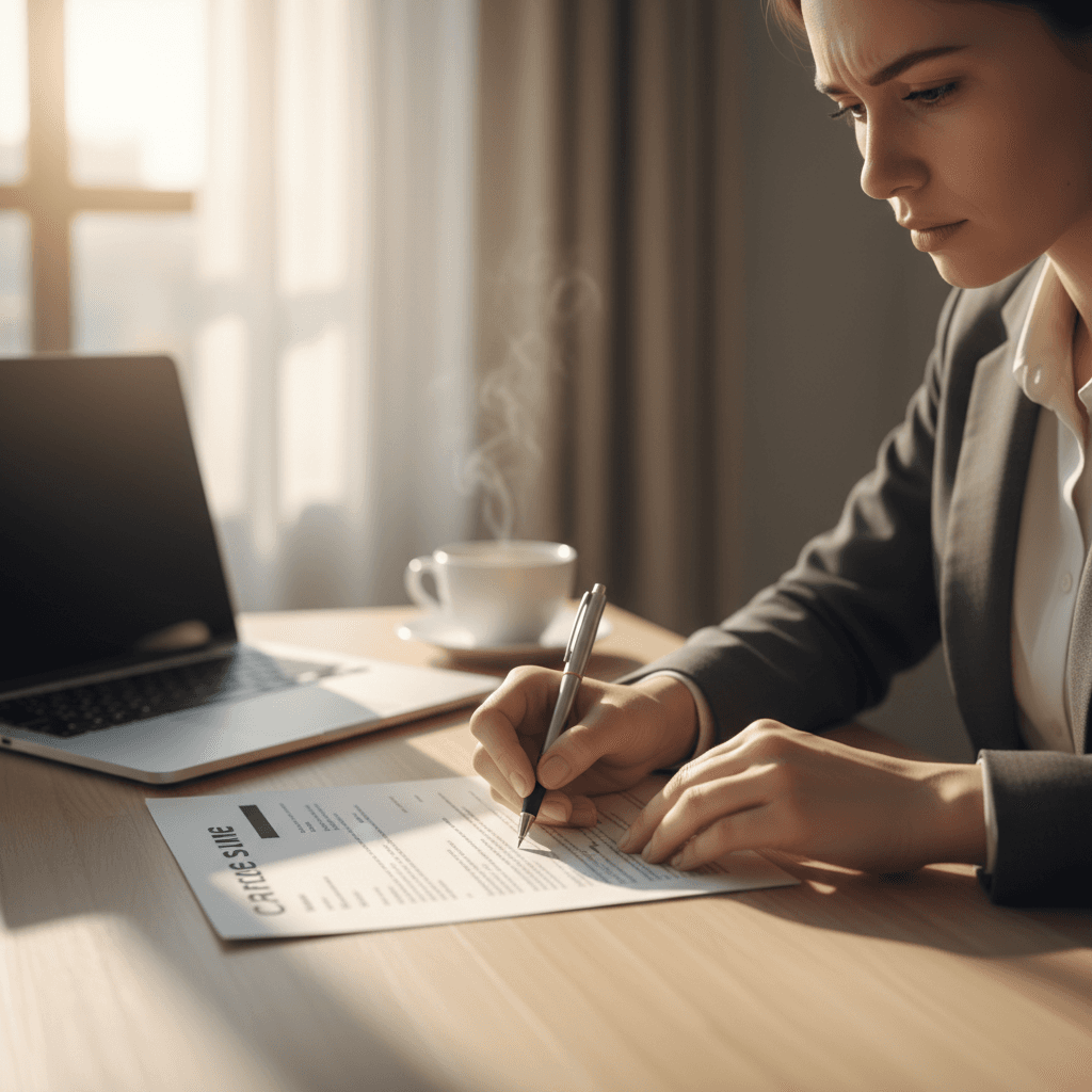 مدربة مهنية تراجع السيرة الذاتية مع عميل